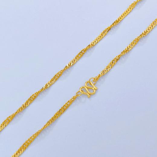 【限时克减150元】足金999.9 水波纹项链(XL00012-07)补差价）补差价）预售产品下单后不退款不退货不换货不补差价 商品图0