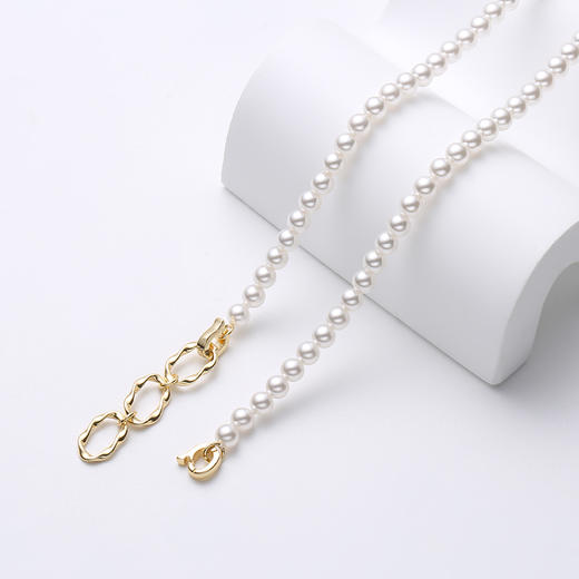 【戴拉珠宝】白色基础款4MM白色珍珠项链 商品图1