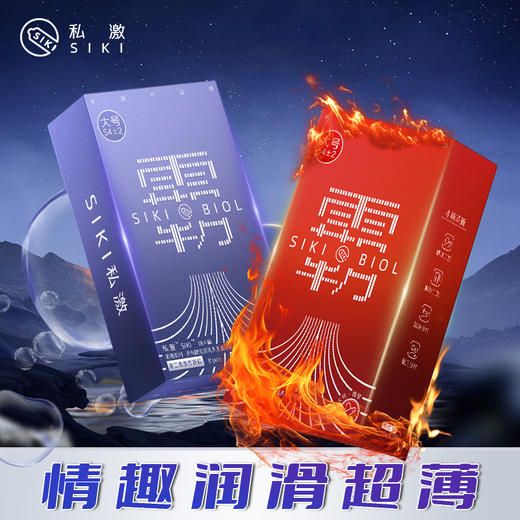 【大号套套】SIKI私激 雨薄系列 超薄玻尿酸安全套 超润滑 专利单手秒开 商品图0