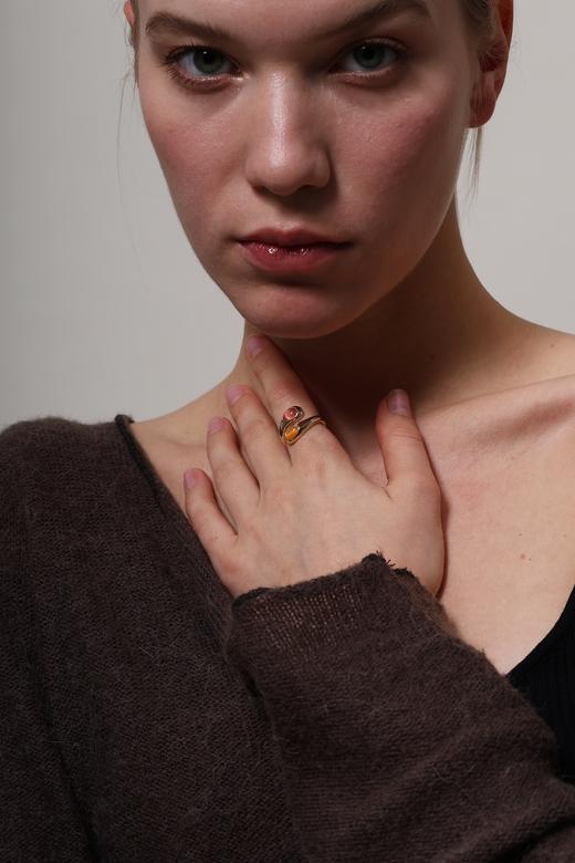 SOL DE VERANO 红墙系列猫眼石戒指 商品图1