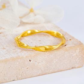 【限时克减150元】足金999 #莫比乌斯 #超轻 #小红书 5G超轻黄金莫比乌斯环实心固口女戒(AG5GJZ00081)（预售产品下单后不退款不退货不换货不补差价）