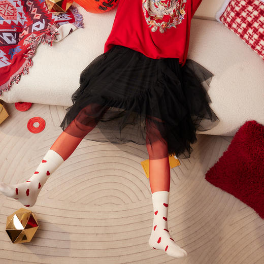 谜底网纱半身裙女2024春季新款复古文艺风宽松A型中长裙241MB0160 商品图1