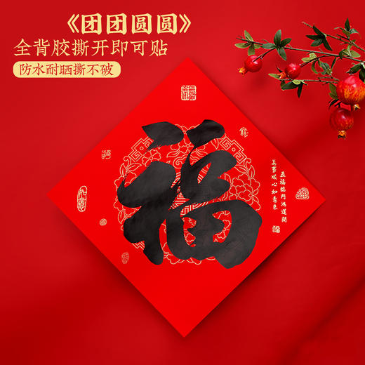 【送福进门❗️富春山居图福字】蛇年名家书法全年红，好运不停。装点过年气氛，喜庆团圆更浓。2025福字门贴书法黑字门幅过年春节斗方窗花新年用品福字 商品图2