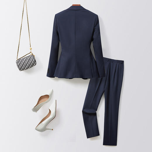 【西装+裤子】罗蒙女士大气抗皱免烫职业套装女气质显瘦干练西服正装 商品图1