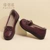 信诺真皮妈妈鞋皮鞋2024新款春季中老年女鞋防滑软底舒适奶奶单鞋24C6801-7 商品缩略图1