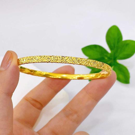 【限时克减150元】足金999.9 #碎碎冰  【精品】实心固口四方筷子手镯碎碎冰手镯满天繁星手镯(AISZ00508-2)（预售产品下单后不退款不退货不换货不补差价） 商品图2