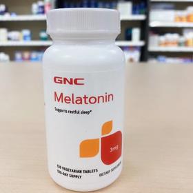 GNC melatonin褪黑素睡眠片3mg 120粒！ 美国代购，无中文标签，介意慎拍 H