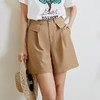 玳莎休闲显瘦纯色短裤2024年春季新款百搭通勤宽松高腰西装裤子  EA36102 商品缩略图0