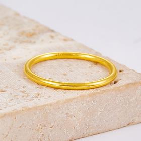 【限时克减150元】足金999 #条戒 #超轻 5G超轻黄金空心素圈戒线戒三生三世光面固口圈戒(AG5GJZ00054)（预售产品下单后不退款不退货不换货不补差价）