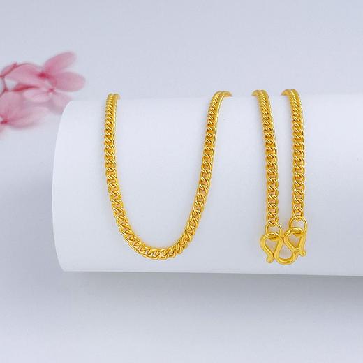 【限时克减150元】足金999.9 侧身链项链(XL00015-12)（预售产品下单后不退款不退货不换货不补差价） 商品图1