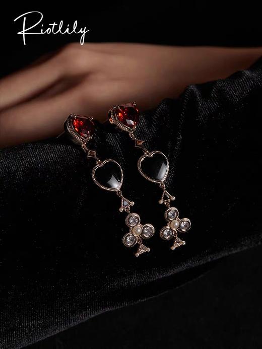1F【Riotlily】艾特里里钱力无限系列耳环长款雅酷钉坠贵气气质耳饰新 商品图2