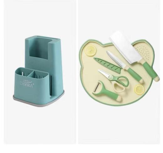 didinika辅食菜板套装猪猪菜板多功能婴儿专用研磨器塑料菜板 商品图6