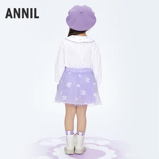 女童纯棉绣花大翻领长袖衬衫新款安奈儿童装实体店同款XG411617 商品图3