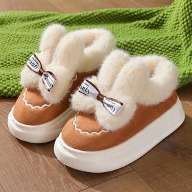 ALBB-秋冬新款雪地靴外穿加绒保暖室内厚底毛绒毛毛雪地鞋情侣棉鞋