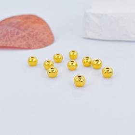 【限时7.5折】【定价黄金】足金 【无字印】3D硬金散珠转运珠光珠圆珠转运珠手串佛珠(V3DSC00277)（预售产品下单后不退款不退货不换货不补差价）（预售产品下单后不退款不退货不换货不补差价）