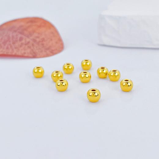 【限时7.5折】【定价黄金】足金 【无字印】3D硬金散珠转运珠光珠圆珠转运珠手串佛珠(V3DSC00277)（预售产品下单后不退款不退货不换货不补差价）（预售产品下单后不退款不退货不换货不补差价） 商品图0