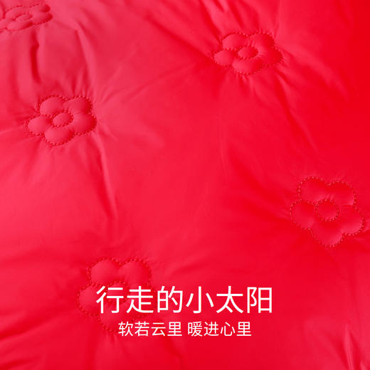 【新年红】女童裙式防风保暖85%鸭绒中长款羽绒服安奈儿童装EG345503 商品图3