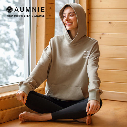 宽松YOGI连帽上衣 情侣款  YOGI WITH A HOODIE秋冬运动休闲罩衫 商品图2