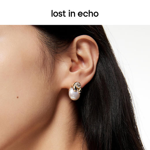 [捡漏价]lost in echo原创设计师款Yetti滚雪球珍珠⽿钉气质精致萌趣耳饰 商品图3