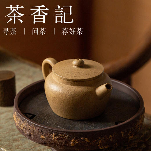 茶香记  紫砂壶 纯全手工 原矿本山老芝麻段 桑扁壶 古雅大气 砂质感强 商品图4