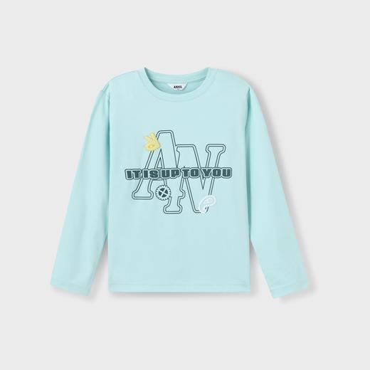 男童趣味印花圆领长袖针织上衣新款安奈儿童装实体店同款AB411575 商品图5