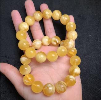 蜜蜡圆珠约15mm手串 商品图0