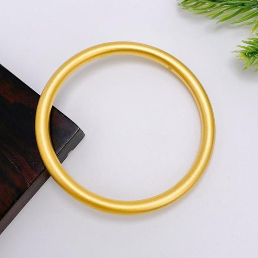 【限时克减150元】足金999.9 【油亮半空心】古法传承(面宽约5.2-5.4mm)古法光圈古法素圈固口古法手镯(GFSZW00022-09)（预售产品下单后不退款不退货不换货不补差价） 商品图0