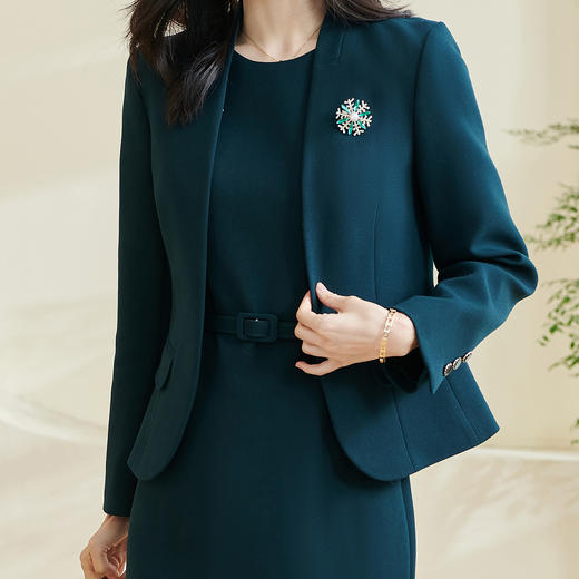 米思阳2026春季新款通勤气质时尚套装开衫西装连衣裙两件套女0866 商品图4