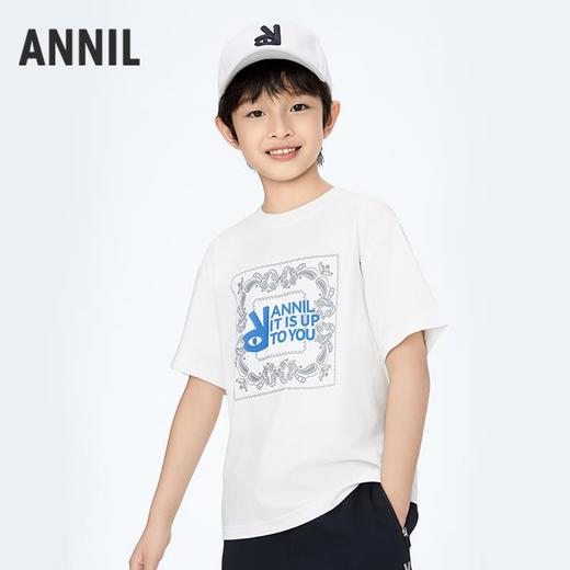 男女童弹力保型亲子装圆领短袖新款安奈儿童装实体店同款AM411566 商品图0