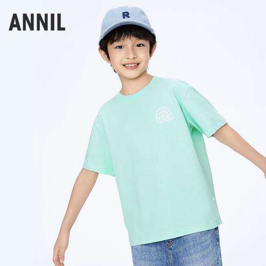 男女童弹力保型滑爽亲子装圆领短袖新款安奈儿童装实体店同款AM411565 商品图2