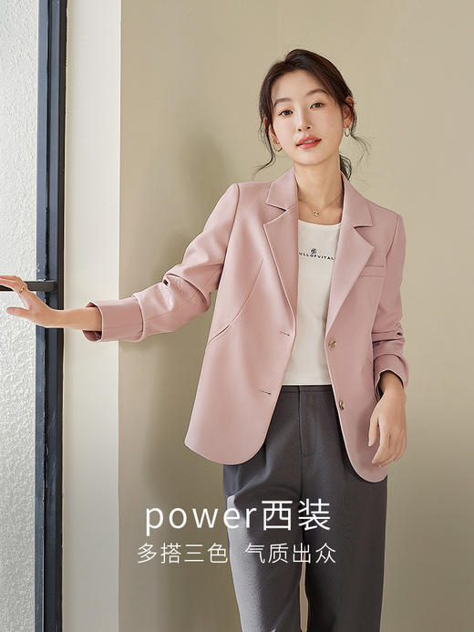 【1件75折】熙世界超好看西装外套女小个子2025春新款高级感炸街休闲小西服 商品图2