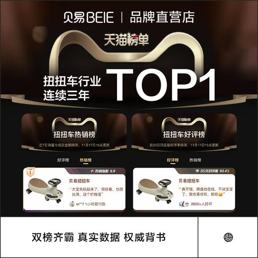 贝易儿童扭扭车男女宝宝3岁静音防侧翻溜溜车大人可坐摇摇车玩具【星球扭扭车】 商品图1