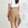 玳莎休闲显瘦纯色短裤2024年春季新款百搭通勤宽松高腰西装裤子  EA36102 商品缩略图2