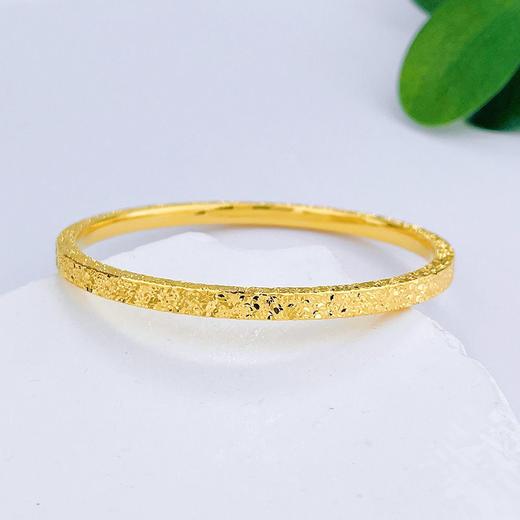 【限时克减150元】足金999.9 #碎碎冰  【精品】固口空心四方筷子手镯碎碎冰手镯满天繁星手镯（面宽约4-4.2mm）(SZ01030)（预售产品下单后不退款不退货不换货不补差价） 商品图0