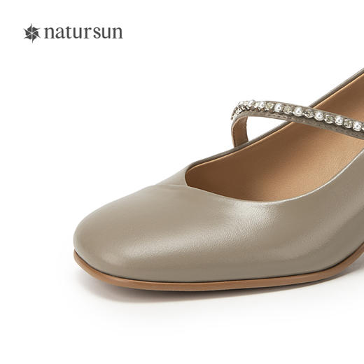 natursun女鞋夏季小香玛丽珍鞋细带凉鞋一字带高跟单鞋女N24227901 商品图3