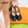 Safiya/索菲娅2024春季新品百搭学院风爱心双带JK厚底粗跟小皮鞋 SF41111143 商品缩略图2