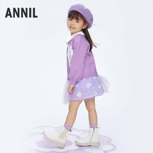 女童仙气甜美出行蓬蓬网纱半裙裙子新款安奈儿童装实体店同款XG413648 商品图3