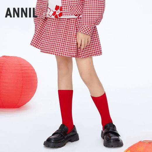 女童千鸟格半身裙裙子春季新款安奈儿童装实体店同款AG413628 商品图1