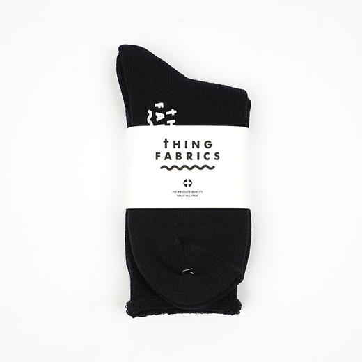 THING FABRICS TF Crew  Socks 日本制有机棉内里毛圈袜子 中筒袜 商品图0