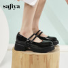 Safiya/索菲娅2024春季新品百搭学院风爱心双带JK厚底粗跟小皮鞋 SF41111143 商品缩略图4
