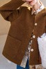 Le Malene 简约无领仿羊驼呢外套 11366 商品缩略图3