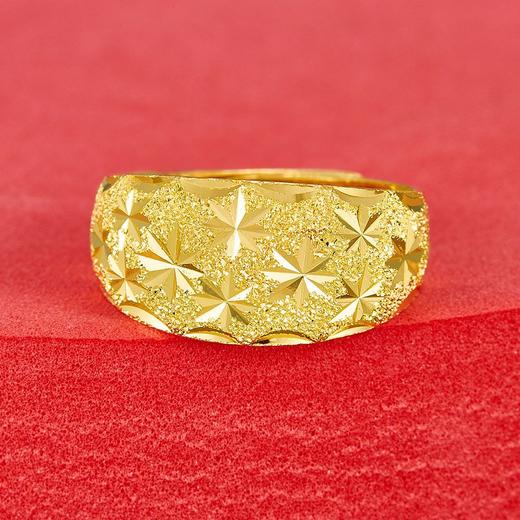 【限时克减150元】足金999.9 黄金满天星活口蛇肚戒(JZ00675-01)（预售产品下单后不退款不退货不换货不补差价）预售产品下单后不退款不退货不换货不补差价 商品图1