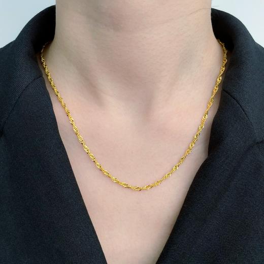 【限时克减128元】足金999.9 水波纹项链(XL00012-02)（预售产品下单后不退款不退货不换货不补差价（预售产品下单后不退款不退货不换货不补差价 商品图2