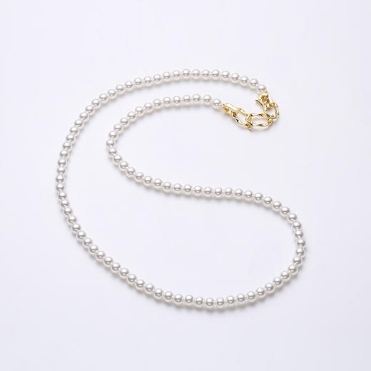 【戴拉珠宝】白色基础款4MM白色珍珠项链 商品图3