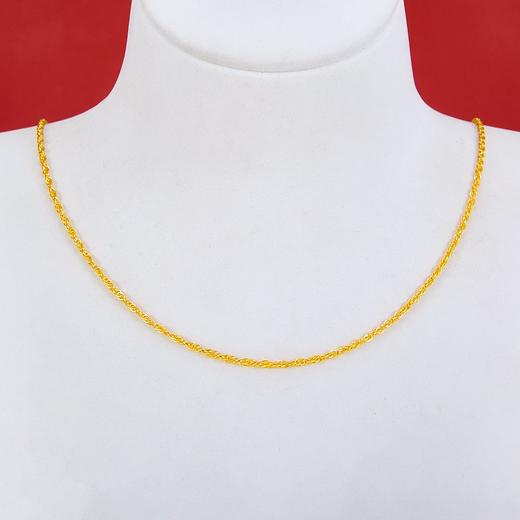 【限时克减150元】足金999.9 绞丝链项链(XL00010-05)补差价）补差价）预售产品下单后不退款不退货不换货不补差价 商品图1