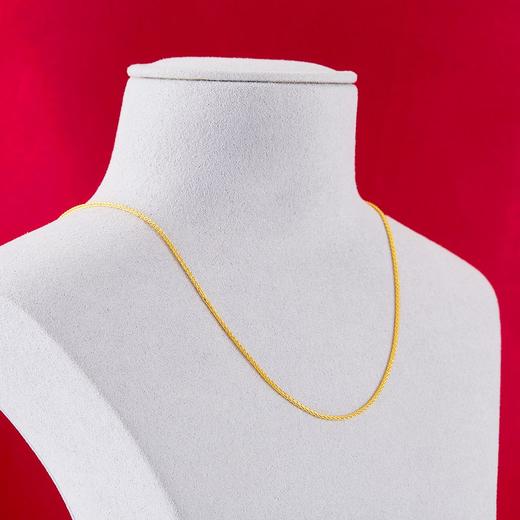 【限时克减150元】足金999.9 圆肖邦项链(XL00014-01)补差价）补差价）预售产品下单后不退款不退货不换货不补差价 商品图2