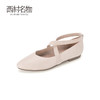 西村名物2024春季新品复古文艺范绑带交叉尖头玛丽珍芭蕾鞋T24AE11021 商品缩略图1