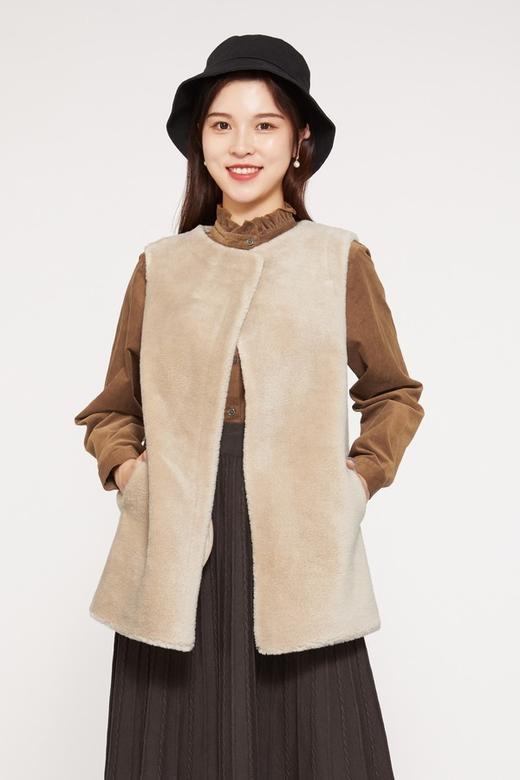 ANSUABEL 羊羔毛颗粒马甲外套 10145 商品图0