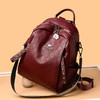 ALBB-真皮质感双肩包女2023秋冬新款韩版休闲大容量女士背包软皮旅行包(货号:BL812) 商品缩略图2
