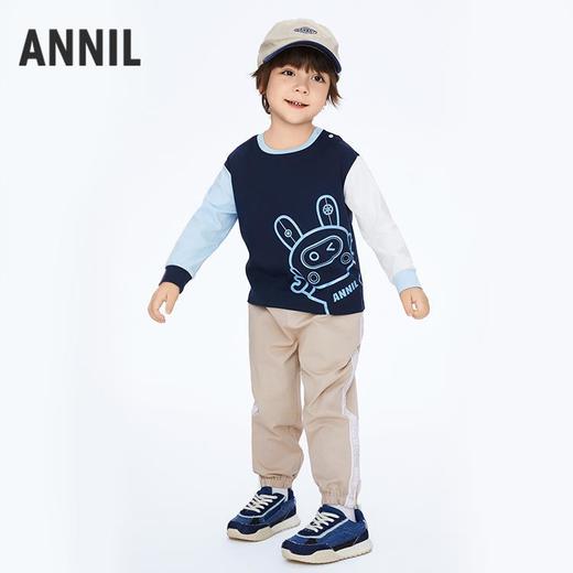 男童运动休闲单裤长裤裤子新款安奈儿童装实体店同款XB416535 商品图3